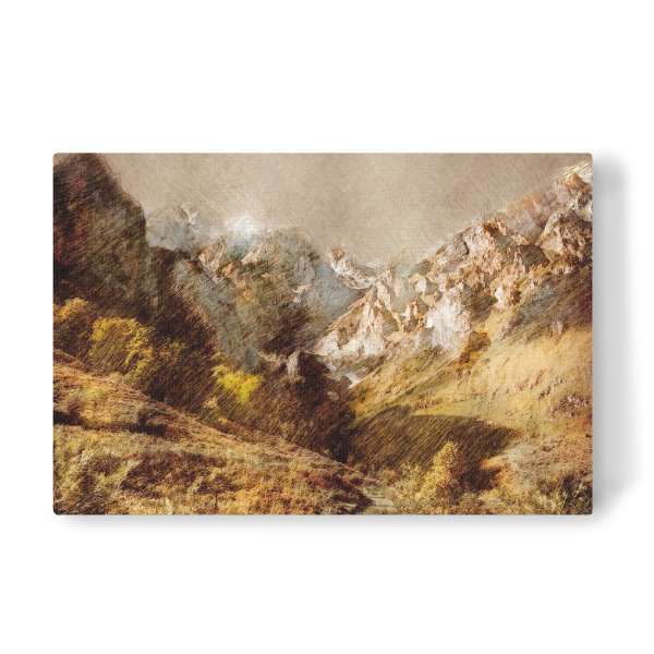 Leinwandbild "Spain Camaleno landscape painting" artboxONE - Natur,Reise
