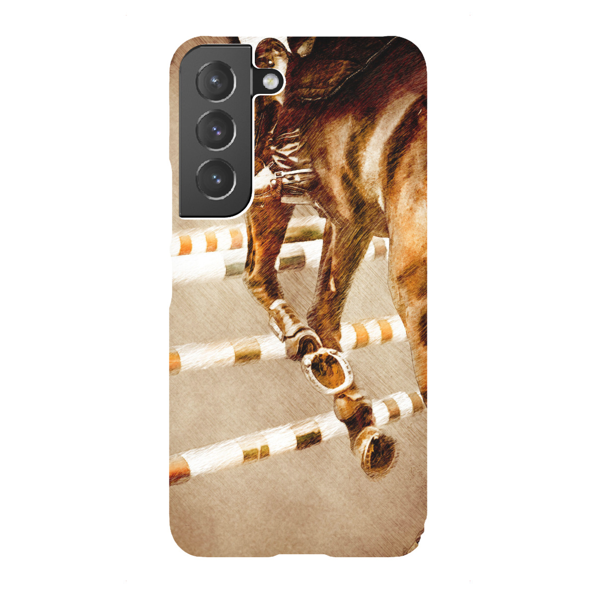 "Horse riding illustration sport"für Samsung Galaxy - Premium-Case Handyhülle artboxONE