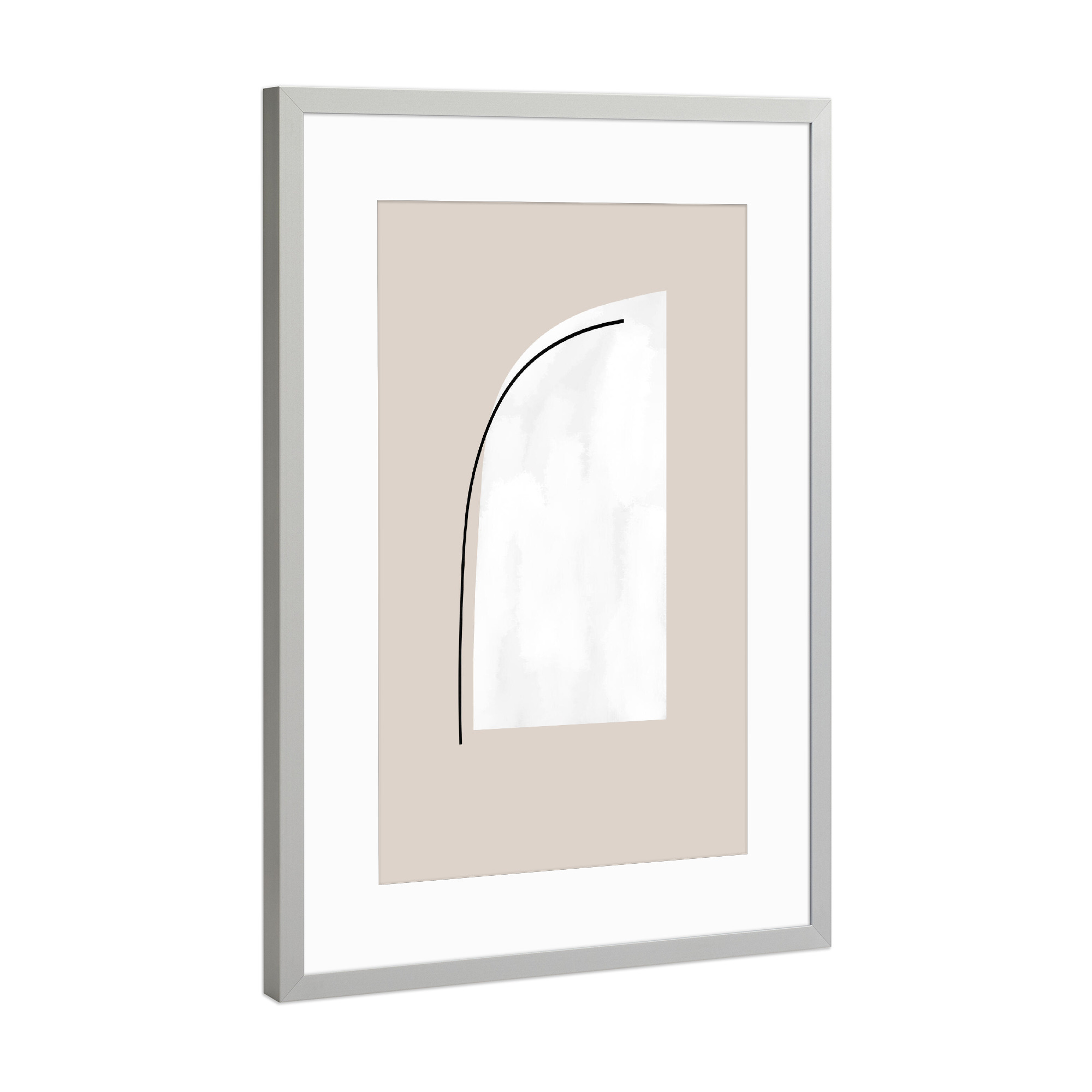 Poster mit Rahmen Silber "Let's Sail Away" artboxONE - Reise,Abstrakt,Geometrie