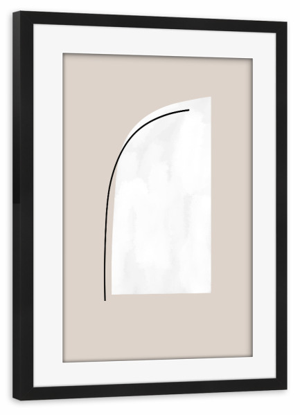 Poster mit Rahmen schwarz "Let's Sail Away" artboxONE - Reise,Abstrakt,Geometrie