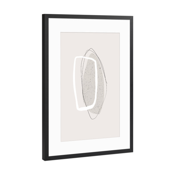 Poster mit Rahmen Schwarz (Metallic) "Came to Stay" artboxONE - Abstrakt,Geometrie