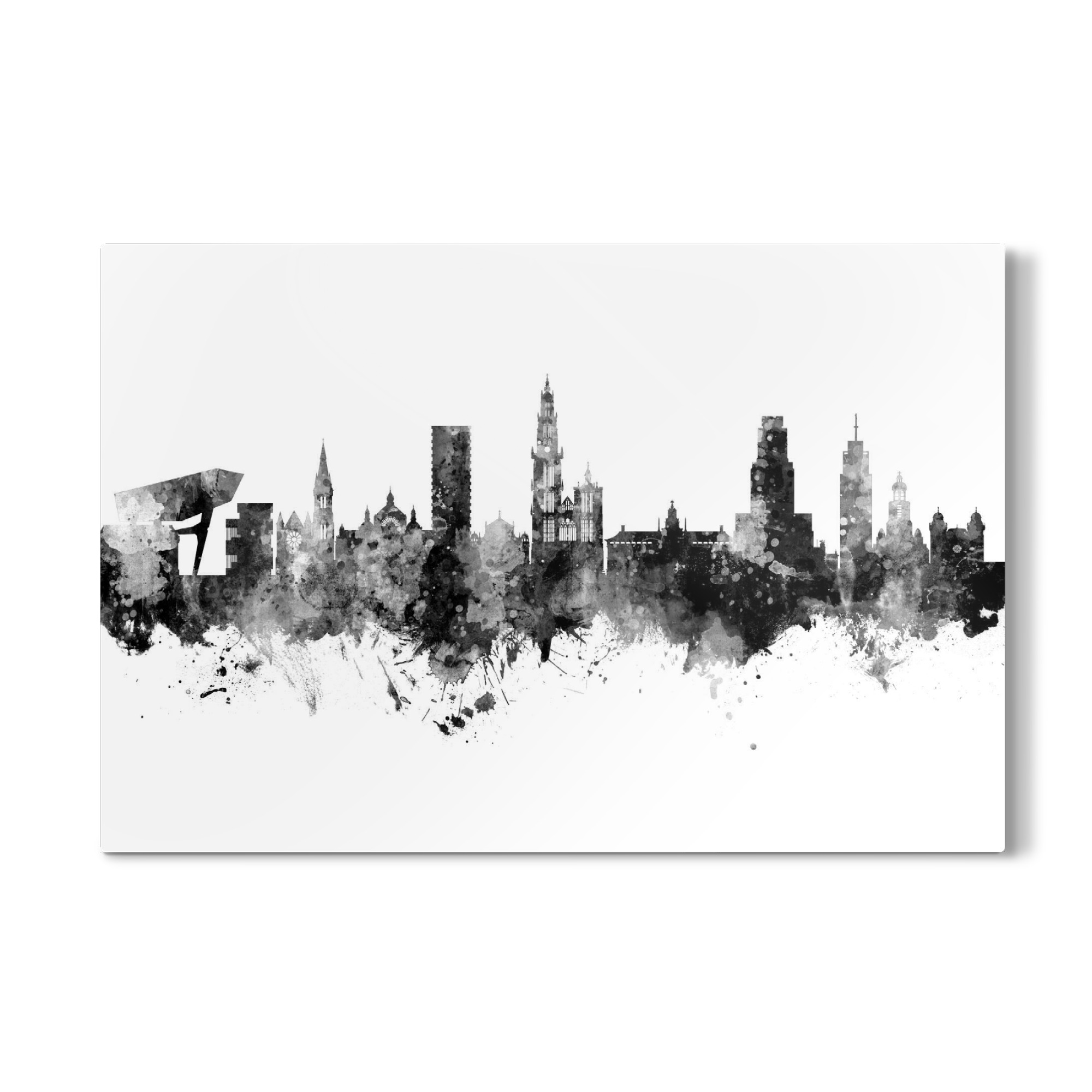 Galerie-Print "Antwerp Belgium Skyline Black" 30x20 cm artboxONE