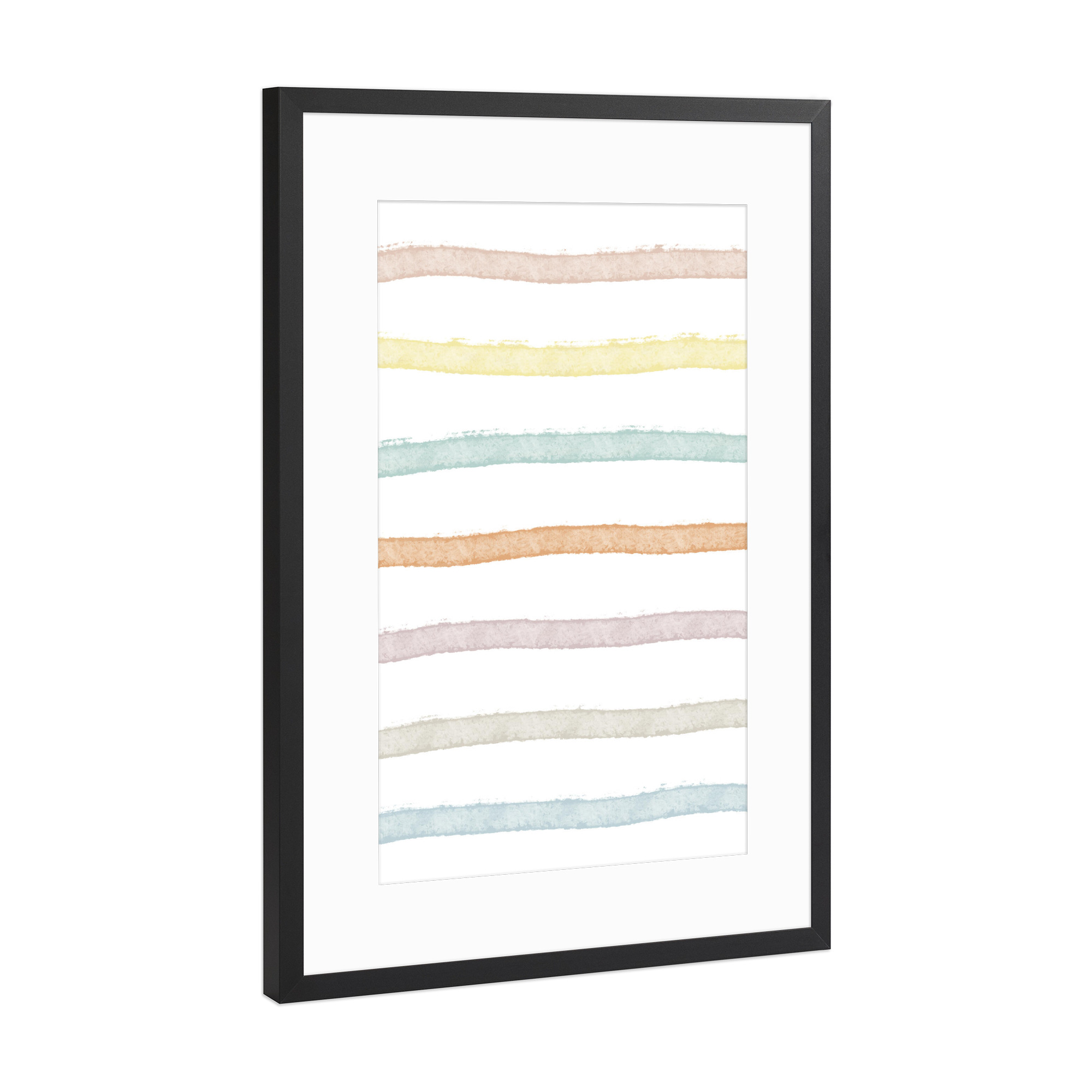 Poster mit Rahmen Schwarz (Metallic) "Colorful Lines" artboxONE - Für Kinder,Abstrakt