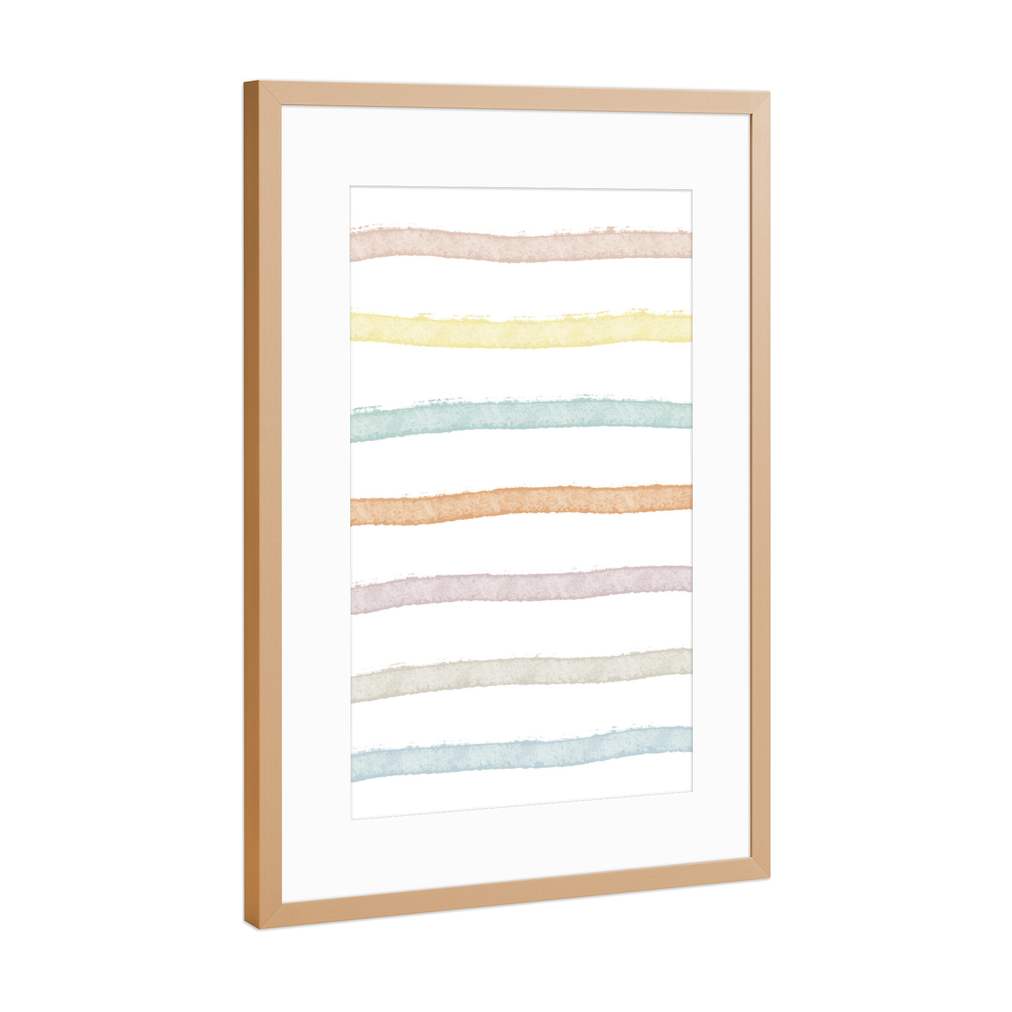 Poster mit Rahmen Kupfer "Colorful Lines" artboxONE - Für Kinder,Abstrakt