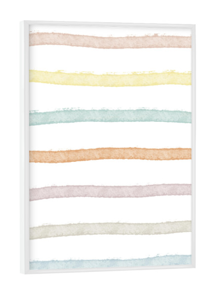 Poster mit weißem Rahmen "Colorful Lines" artboxONE - Für Kinder,Abstrakt