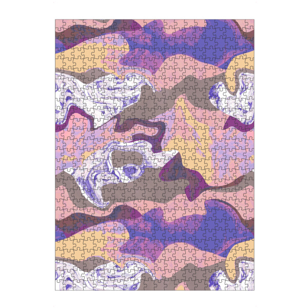 artboxONE Puzzle "Abstract Trippy Purple Yellow" artboxONE - Abstrakt,Fashion,Für Mama