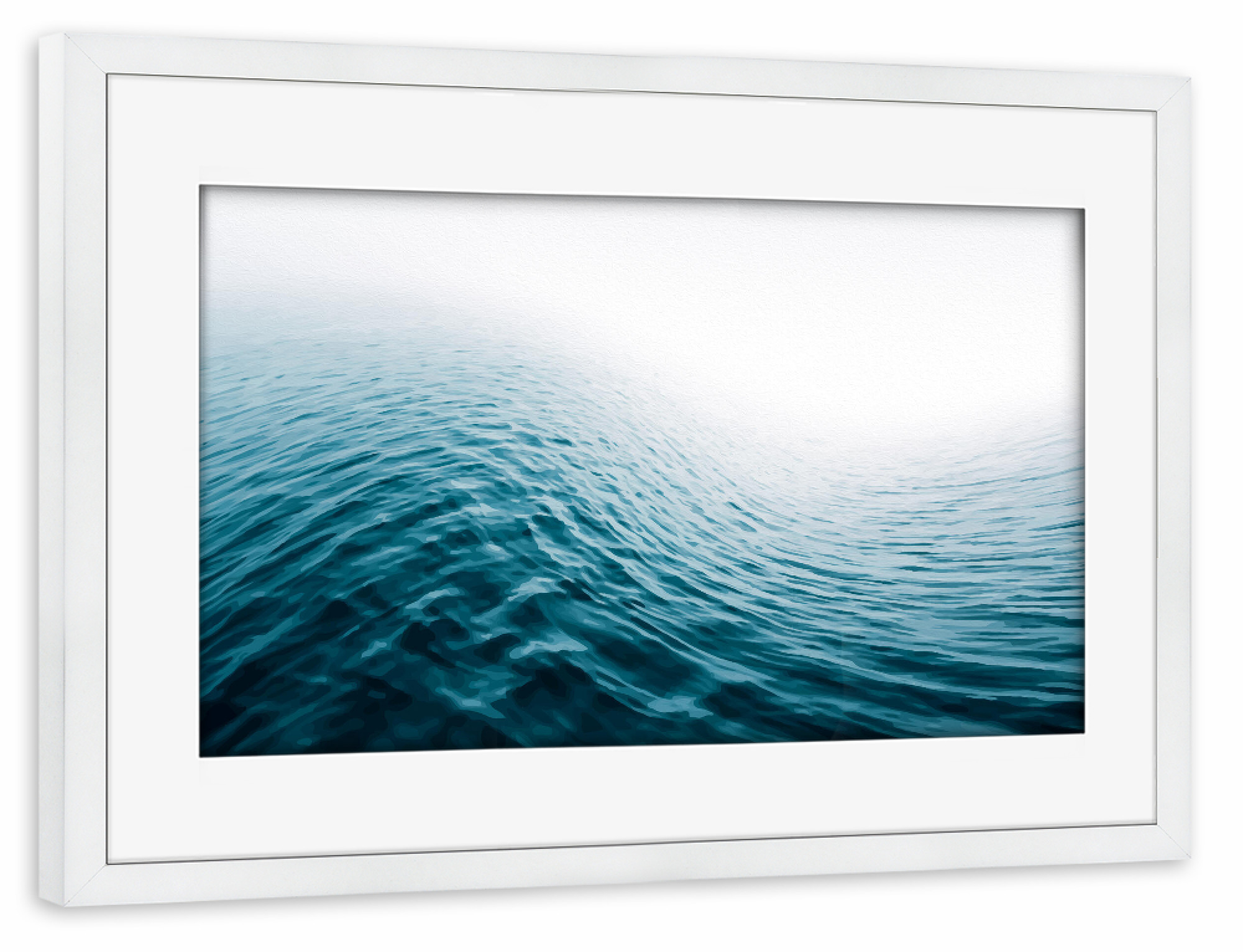 Poster mit Rahmen weiß "Some Waves" artboxONE - Natur,Abstrakt,Reise / Strand und Meer
