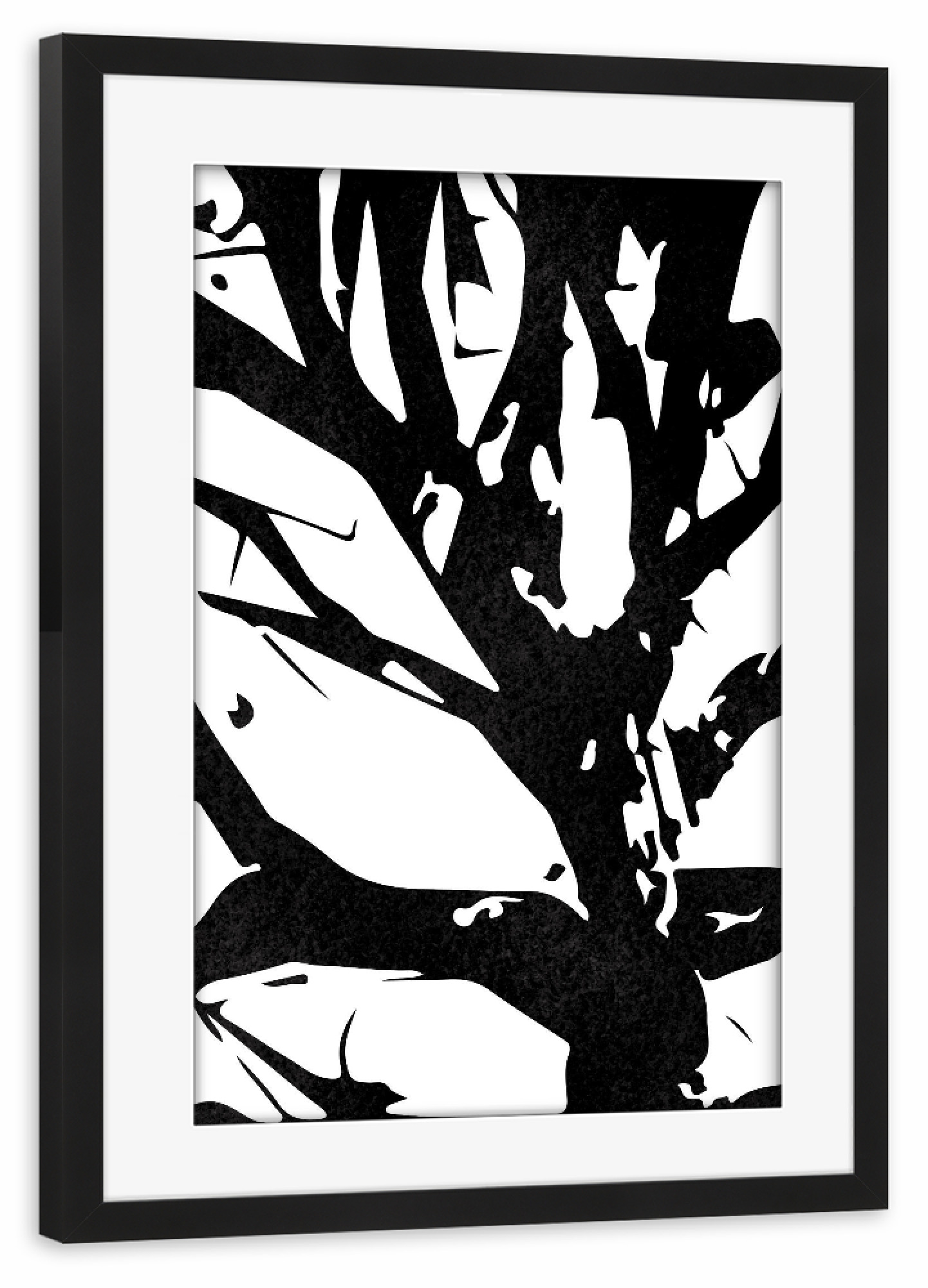 Poster mit Rahmen schwarz "Abstract Tree" artboxONE - Natur,Abstrakt - Abstract,Art,Design,Sketch,Abstrakt,Baum,Tree,Schwarzweiß,Blackandwhite