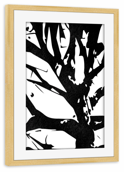 Poster mit Rahmen kiefer "Abstract Tree" artboxONE - Natur,Abstrakt - Abstract,Art,Design,Sketch,Abstrakt,Baum,Tree,Schwarzweiß,Blackandwhite