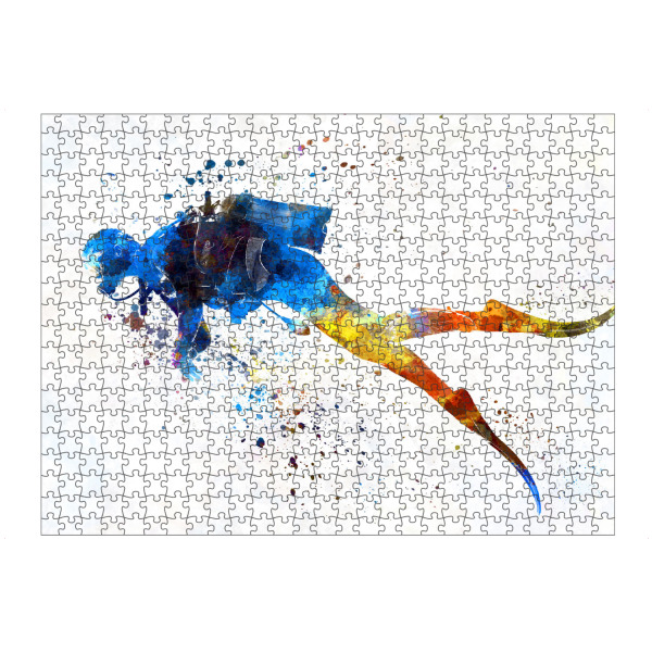 artboxONE Puzzle "Man scuba diver in watercolor" artboxONE - Sport
