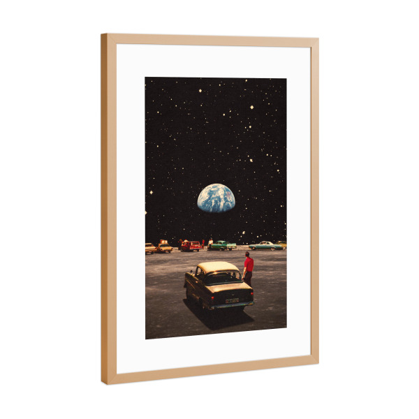 Poster mit Rahmen Kupfer "Missing Home" artboxONE - Automobile,Fiktion,Galaxy