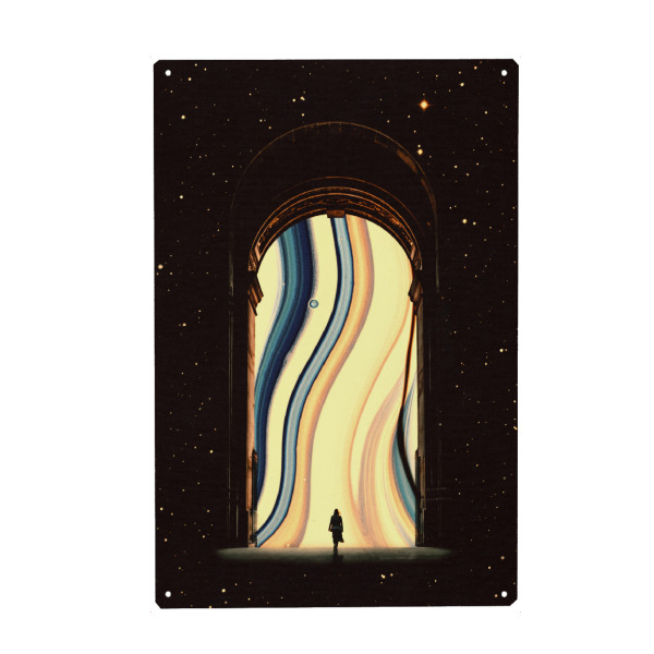 Metall Poster "Portal To Another Dimension" artboxONE - Menschen,Fiktion,Galaxy