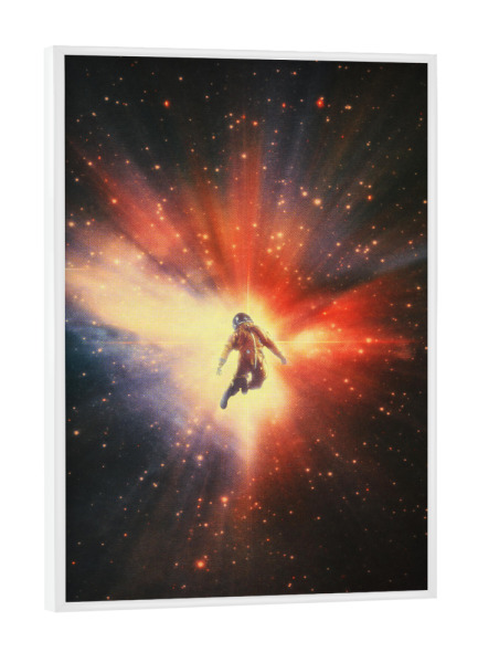 Poster mit weißem Rahmen "The Creation" artboxONE - Menschen,Fiktion,Galaxy