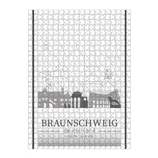 artboxONE Puzzle "Braunschweig skyline line art" artboxONE - Städte,Reise,Architektur,Kartografie
