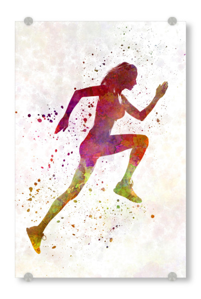 Acrylglasbild "Woman runner jogger running-e" artboxONE - Sport