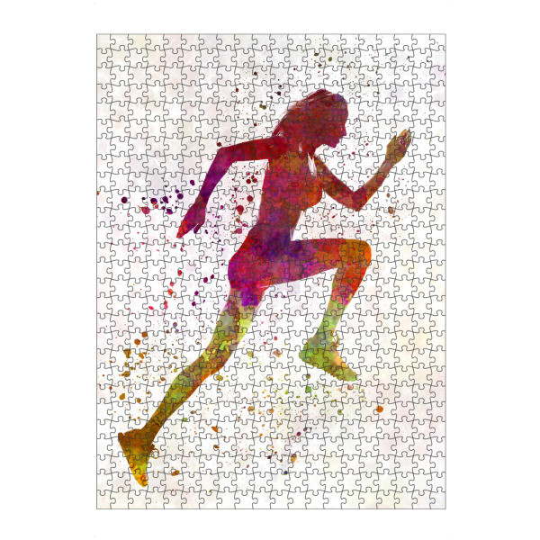 artboxONE Puzzle "Woman runner jogger running-e" artboxONE - Sport