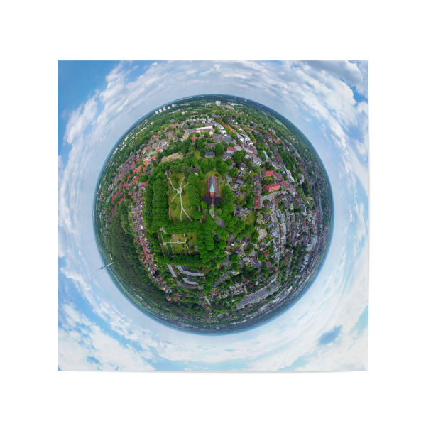 Poster 20x20 cm "HH-Lohbrügge Erlöserkirche high" artboxONE - Städte,Städte / Hamburg,Natur,Reise,Architektur