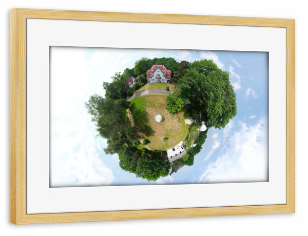 Poster mit Rahmen kiefer "HH-Sternwarte Beamtenwohnhaus" artboxONE - Städte,Städte / Hamburg,Reise,Architektur,Galaxy