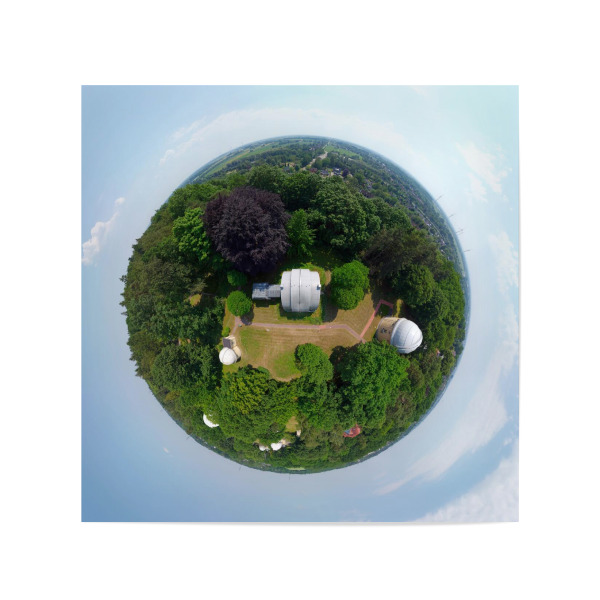 Poster 20x20 cm "HH-Sternwarte Meridiankreis high" artboxONE - Städte,Städte / Hamburg,Reise,Architektur,Galaxy