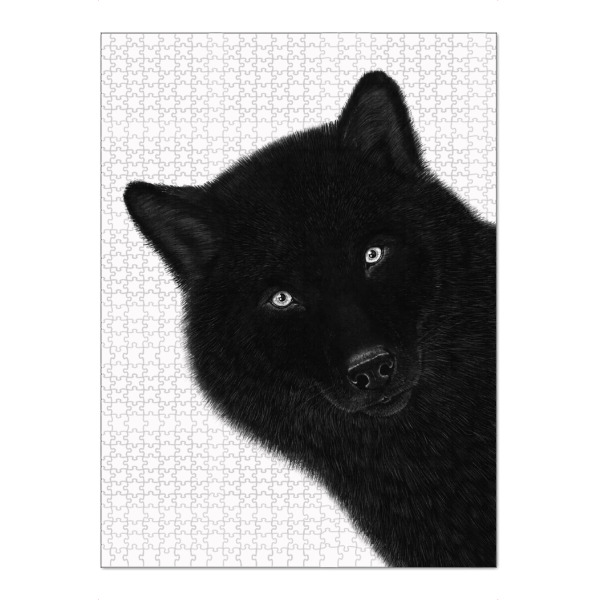 Puzzle Ravensburger "Black wolf" artboxONE - Natur,Tiere,Lustig