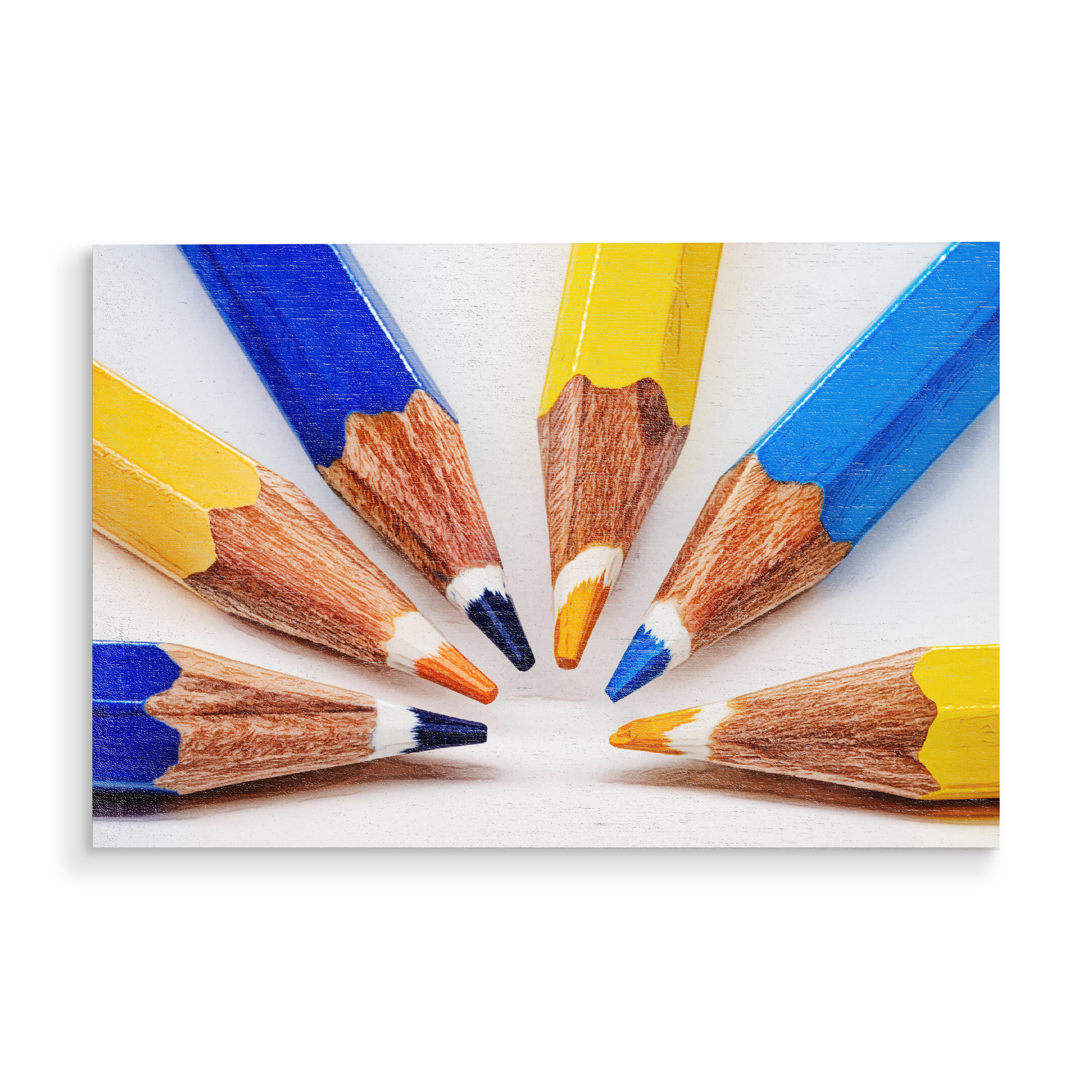 Holzbild "Bunte Buntstifte" artboxONE - Geometrie - Buntstifte,Malstifte,Bleistifte,Stillleben,Stilllife,Stifte,Bunt,Colorful