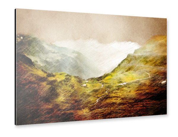 Alu-Dibond "Switzerland Klaussen Pass" 30x20 cm artboxONE