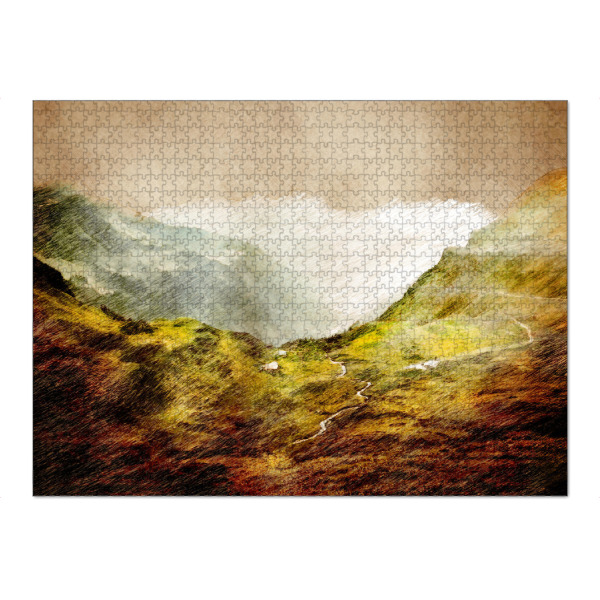 Puzzle Ravensburger "Switzerland Klaussen Pass" artboxONE - Natur,Reise