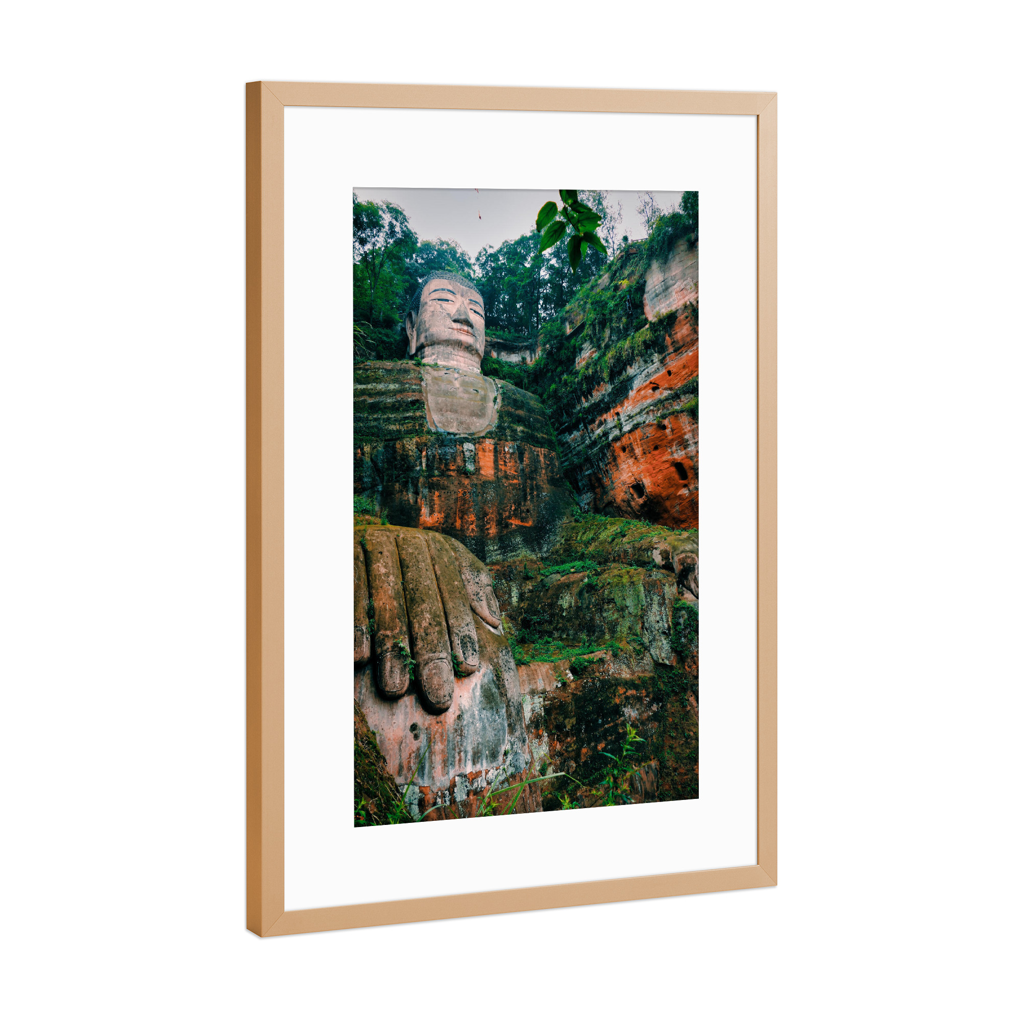 Poster mit Rahmen Kupfer "Guardian Buddha" artboxONE - Städte,Natur,Reise,Floral,Reise / Asien