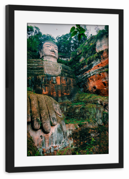 Poster mit Rahmen schwarz "Guardian Buddha" artboxONE - Städte,Natur,Reise,Floral,Reise / Asien