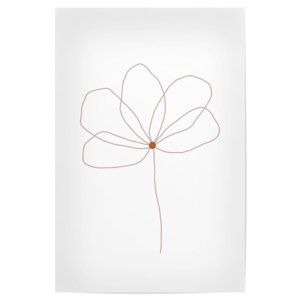Poster 30x20 cm "Line Flower" artboxONE - Floral,Abstrakt - Blume,Illustration,Lineart,Filigran,Abstrakt,Abstract,Flowers,Floral,Natur,Nature