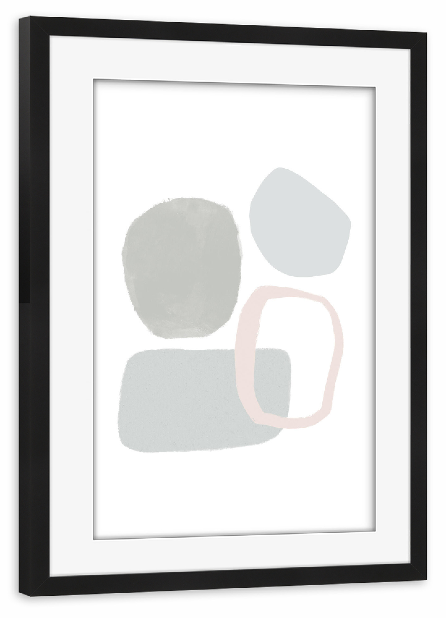 Poster mit Rahmen schwarz "I am Brave" artboxONE - Abstrakt,Geometrie