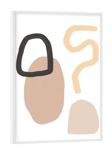 Poster mit weißem Rahmen "Here to Explore" artboxONE - Abstrakt,Geometrie