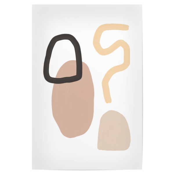 Poster 30x20 cm "Here to Explore" artboxONE - Abstrakt,Geometrie - Boho,Beige,Abstract,Abstrakt,Geometrie,Geometry,Formen,Minimal,Minimalistisch