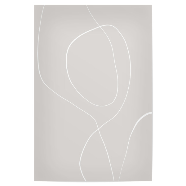 Poster 30x20 cm "Getting Soft" artboxONE - Abstrakt - Abstrakte formen,Linienzeichnung,Minimalistische kunst,Lineart,Oneline,Abstract,Abstrakt