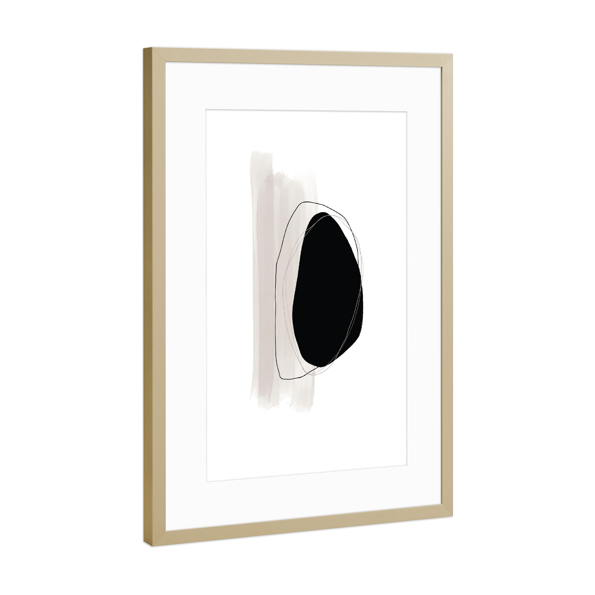 Poster mit Rahmen Gold "Forever Connected" artboxONE - Abstrakt,Geometrie