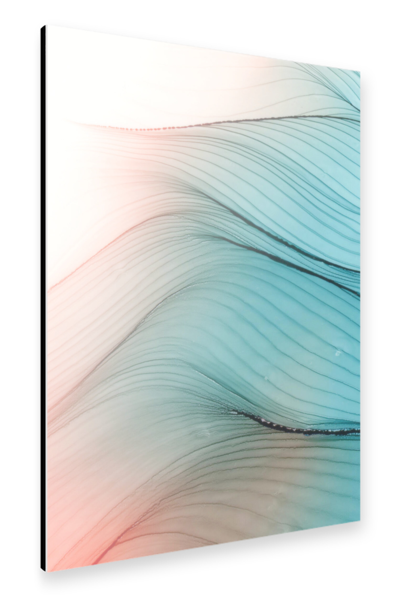 Alu-Dibond "Green Hills - Art - Waves" 30x20 cm artboxONE