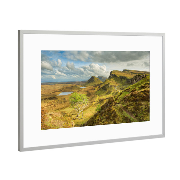Poster mit Rahmen Silber "Quiraing Isle of Skye Schottland" artboxONE - Natur,Reise,Reise / Länder