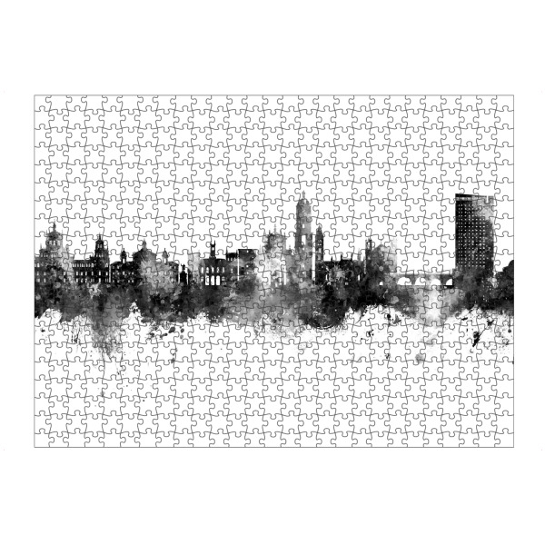 artboxONE Puzzle "Valladolid Spain Skyline Black" artboxONE - Städte,Schwarzweiß