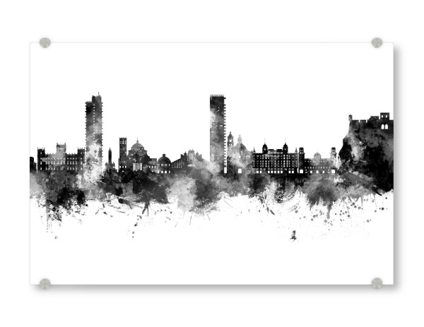 Acrylglasbild "Alicante Spain Skyline Black" artboxONE - Städte,Schwarzweiß