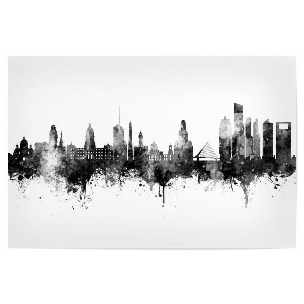 Poster 30x20 cm "Buenos Aires Skyline Black" artboxONE - Städte,Schwarzweiß