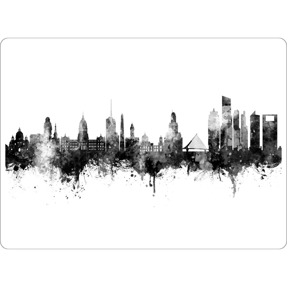 Tischset "Buenos Aires Skyline Black" artboxONE - Städte,Schwarzweiß