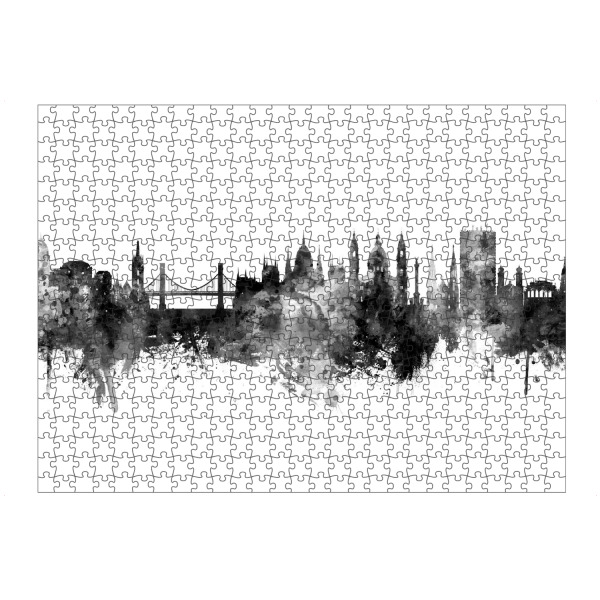 Puzzle Ravensburger "Budapest Hungary Skyline Black" artboxONE - Städte,Schwarzweiß