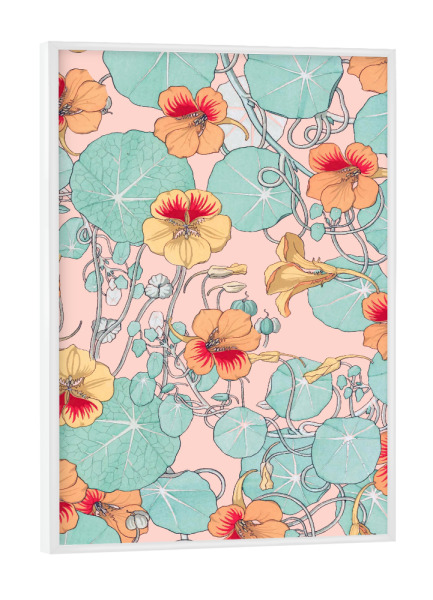 Poster mit weißem Rahmen "Lily Pond" artboxONE - Floral,Abstrakt