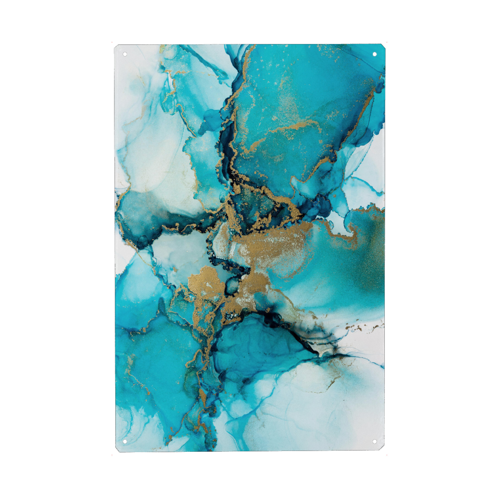 Metall Poster "Aqua abstrakt" artboxONE - Abstrakt