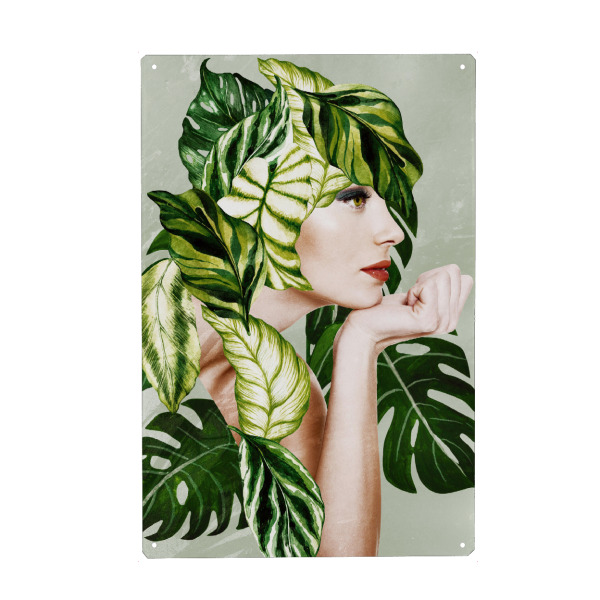 Holzbild "Plant Mom by Tas" artboxONE - Natur,Floral,Menschen