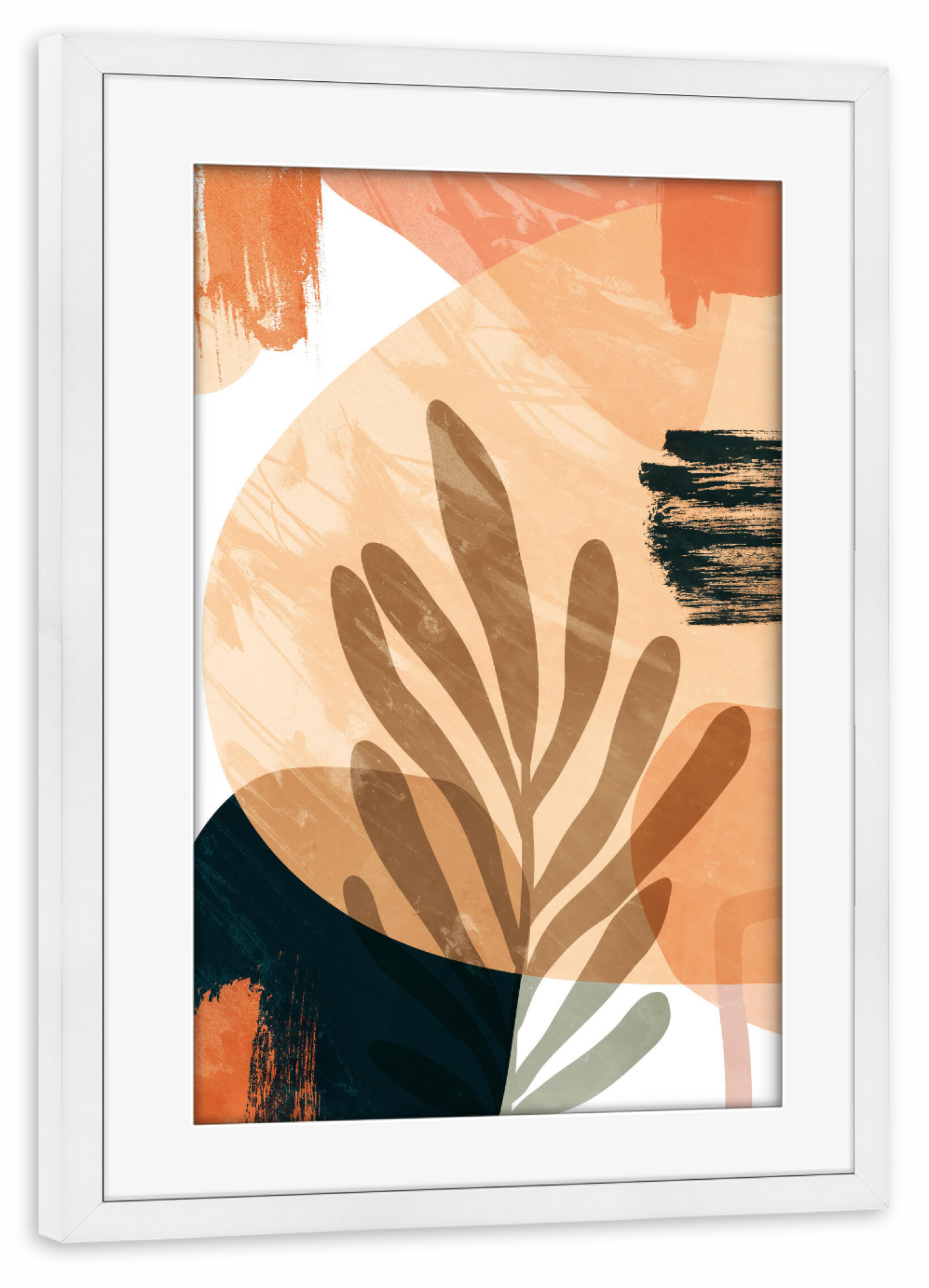 Poster mit Rahmen weiß "Abstract Shapes by Tas" artboxONE - Natur,Floral,Abstrakt