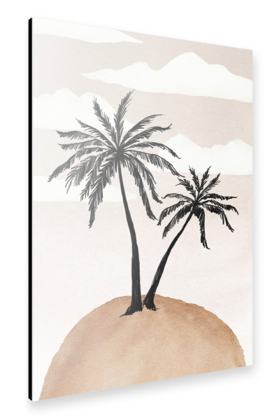 Alu-Dibond "Abstract Palms" 30x20 cm artboxONE
