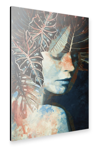 Alu-Dibond "Blue Jungle" 30x20 cm artboxONE