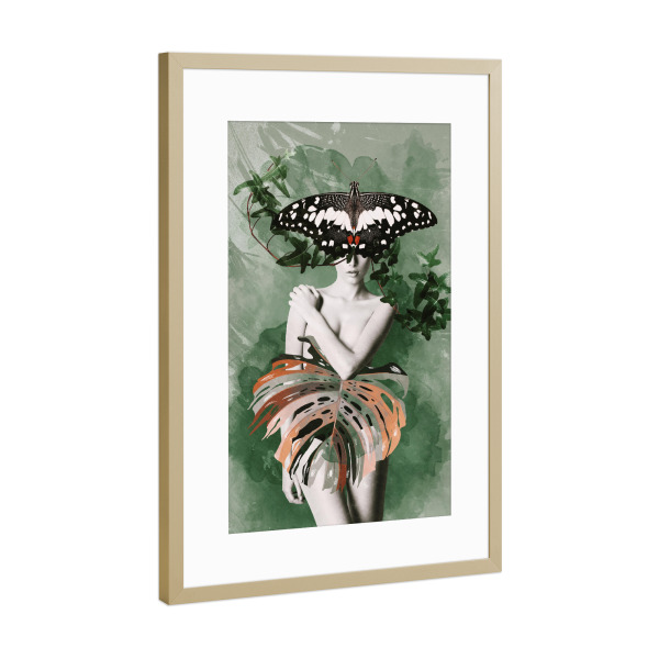 Poster mit Rahmen Gold "Haley" artboxONE - Natur,Floral,Tiere