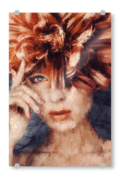 Acrylglasbild "Cece floral Art" artboxONE - Natur,Floral,Menschen